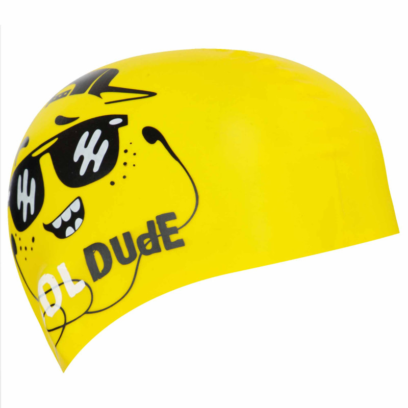Шапочка для плавання силіконова юніорська MadWave Junior DUDE M057208 жовтий