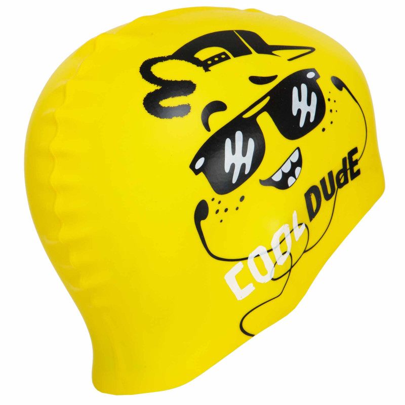 Шапочка для плавання силіконова юніорська MadWave Junior DUDE M057208 жовтий