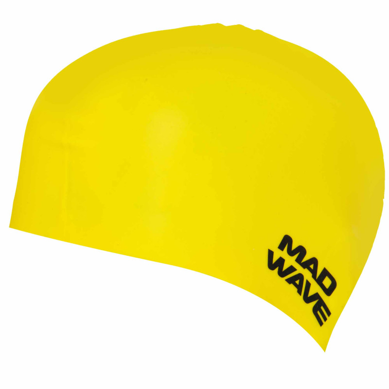 Шапочка для плавання силіконова юніорська MadWave Junior DUDE M057208 жовтий