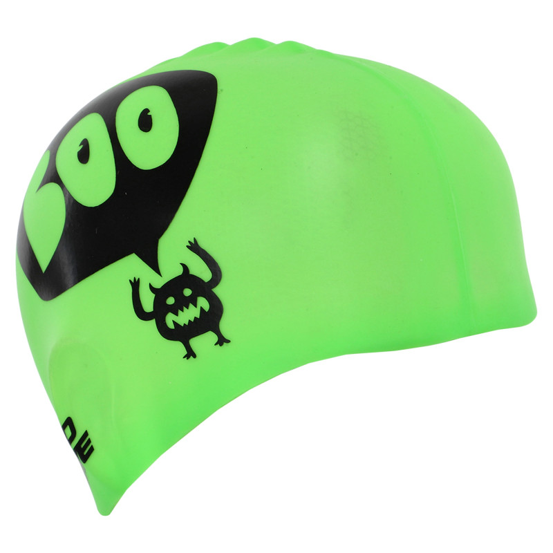 Шапочка для плавання силіконова юніорська MadWave Junior Boo M057305 зелений
