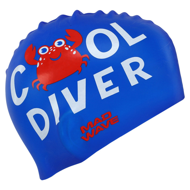 Шапочка для плавання силіконова юніорська MadWave Junior COOL DIVER M057310 синій