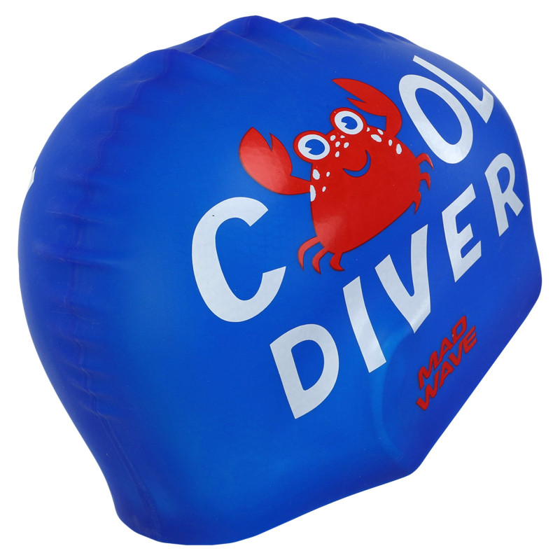 Шапочка для плавання силіконова юніорська MadWave Junior COOL DIVER M057310 синій