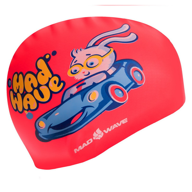 Шапочка для плавання силіконова юніорська BUNNY M057812000W червоний