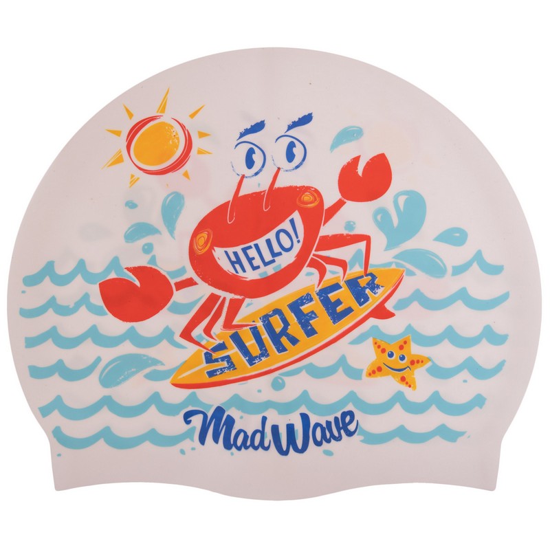 Шапочка для плавання силіконова юніорська MadWave Junior SURFER M057912 кольори в асортименті