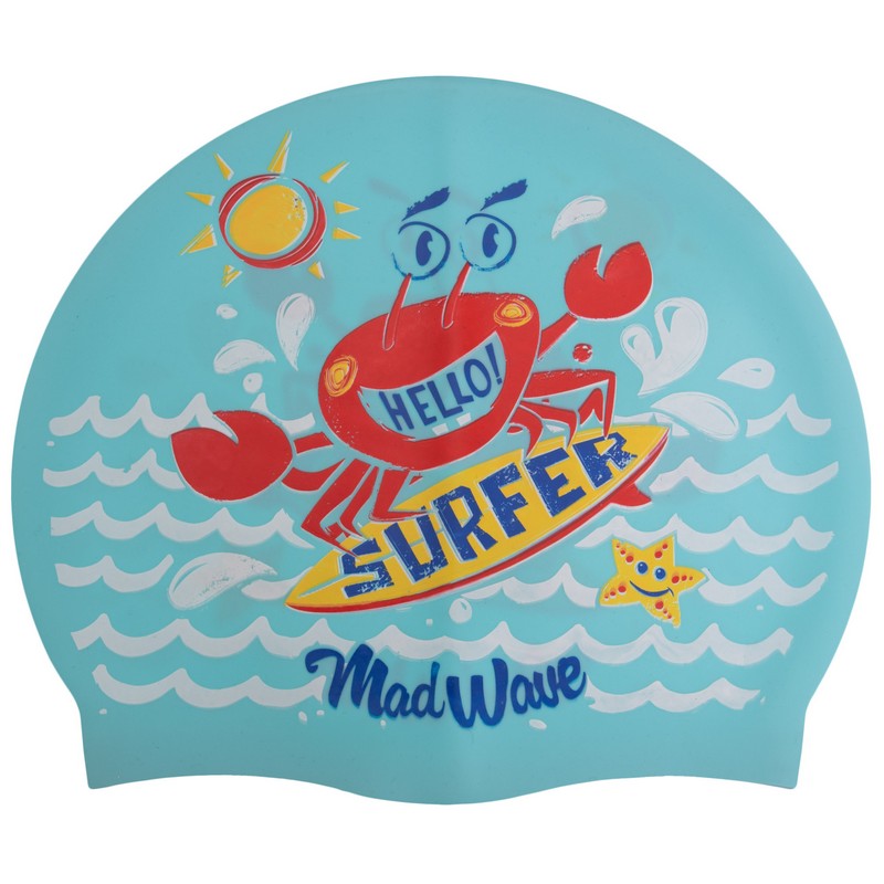 Шапочка для плавання силіконова юніорська MadWave Junior SURFER M057912 кольори в асортименті
