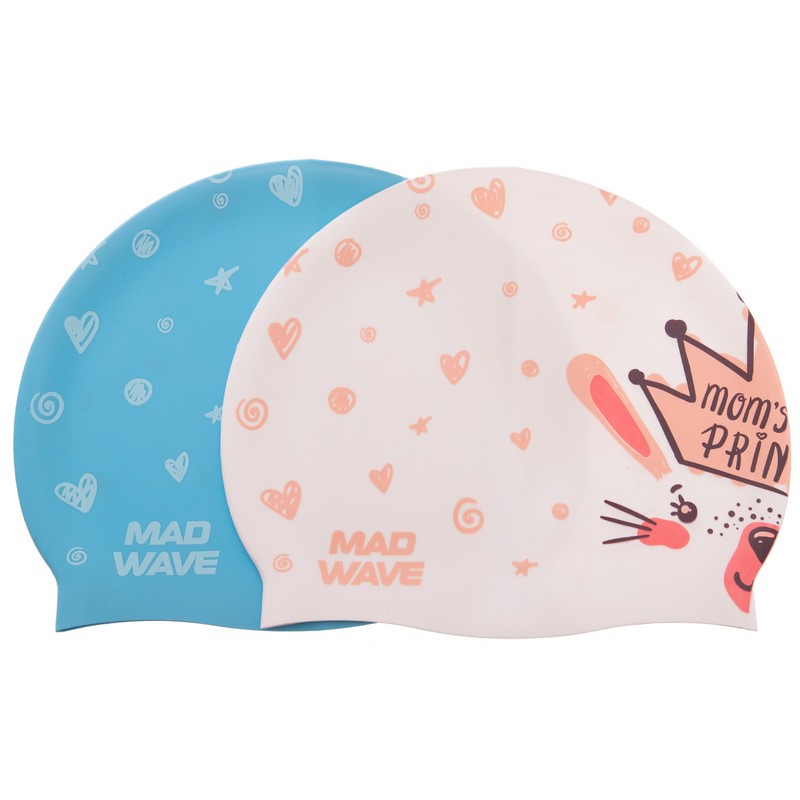 Шапочка для плавання силіконова юніорська MadWave Junior LITTLE BUNNY M057913 кольори в асортименті