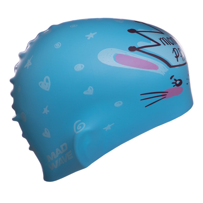 Шапочка для плавання силіконова юніорська MadWave Junior LITTLE BUNNY M057913 кольори в асортименті