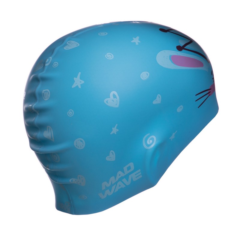 Шапочка для плавання силіконова юніорська MadWave Junior LITTLE BUNNY M057913 кольори в асортименті