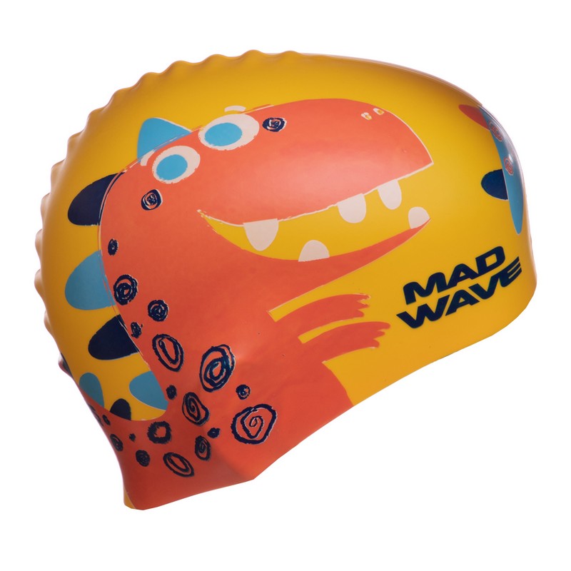 Шапочка для плавання силіконова юніорська MadWave Junior DINO M057916 кольори в асортименті