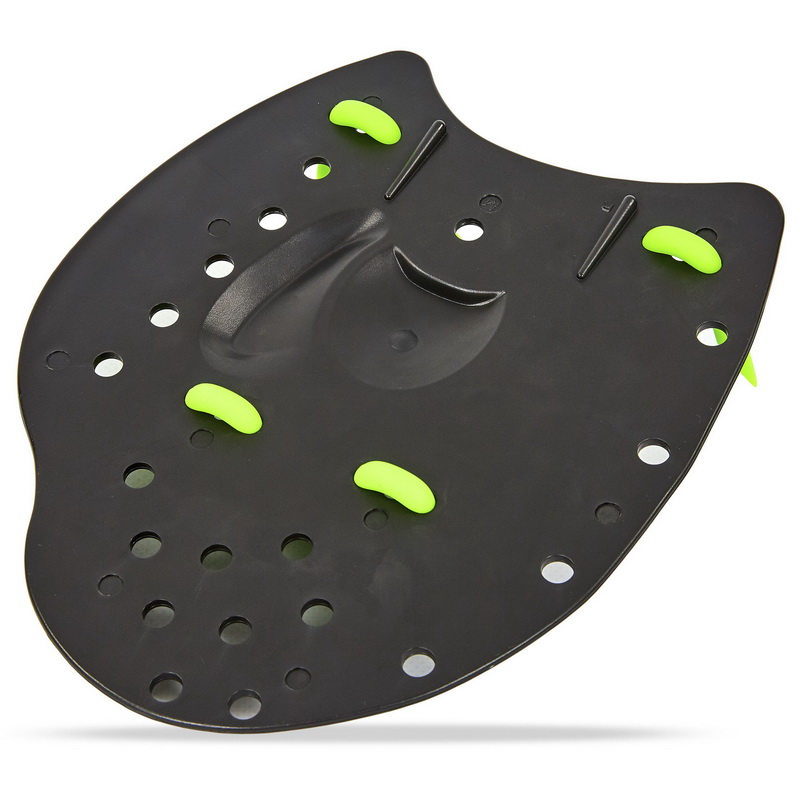Лопатки для плавання ласти для рук MadWave PRO M074002 S-L чорний-зелений