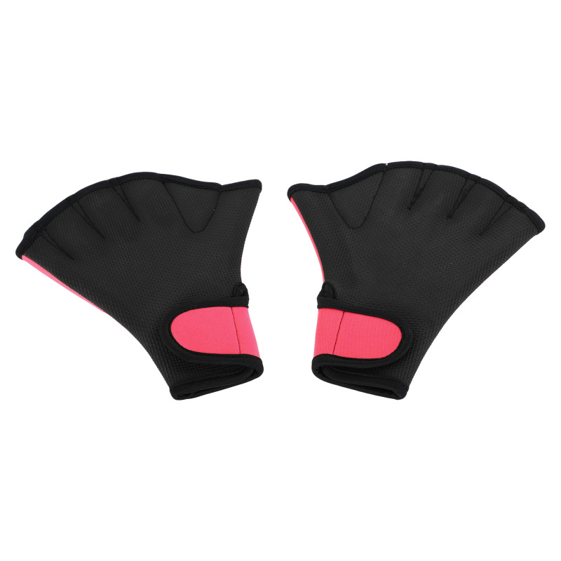 Акваперчатки для аквафітнесу Aquafitness gloves MadWave M074603 S-L рожевий-чорний