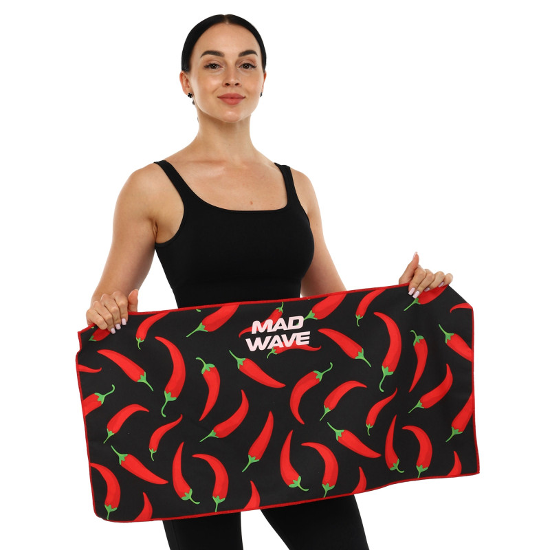 Рушник спортивний з мікрофібри MadWave SPICY M076304100W 80х40см чорний