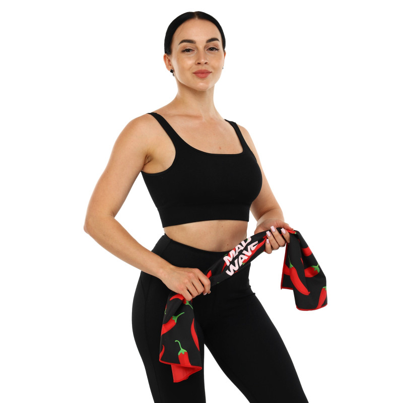 Рушник спортивний з мікрофібри MadWave SPICY M076304100W 80х40см чорний
