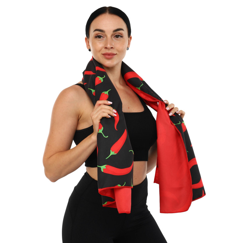 Рушник спортивний з мікрофібри MadWave SPICY M076304200W 140х80см чорний