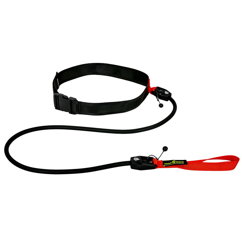 Трос еластичний з поясом MadWave SHORT BELT M077104 довжина 1,15м кольори в асортименті