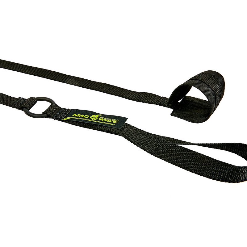 Пояс із тросом MadWave BELT TRAINER M077105 довжина 2м чорний