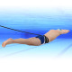 Поясний тренажер парний для плавання MadWave BELT TRAINER TWO SIDE M077106 довжина 2,4м чорний