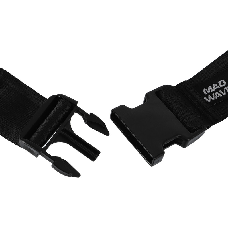 Поясний тренажер парний для плавання MadWave BELT TRAINER TWO SIDE M077106 довжина 2,4м чорний