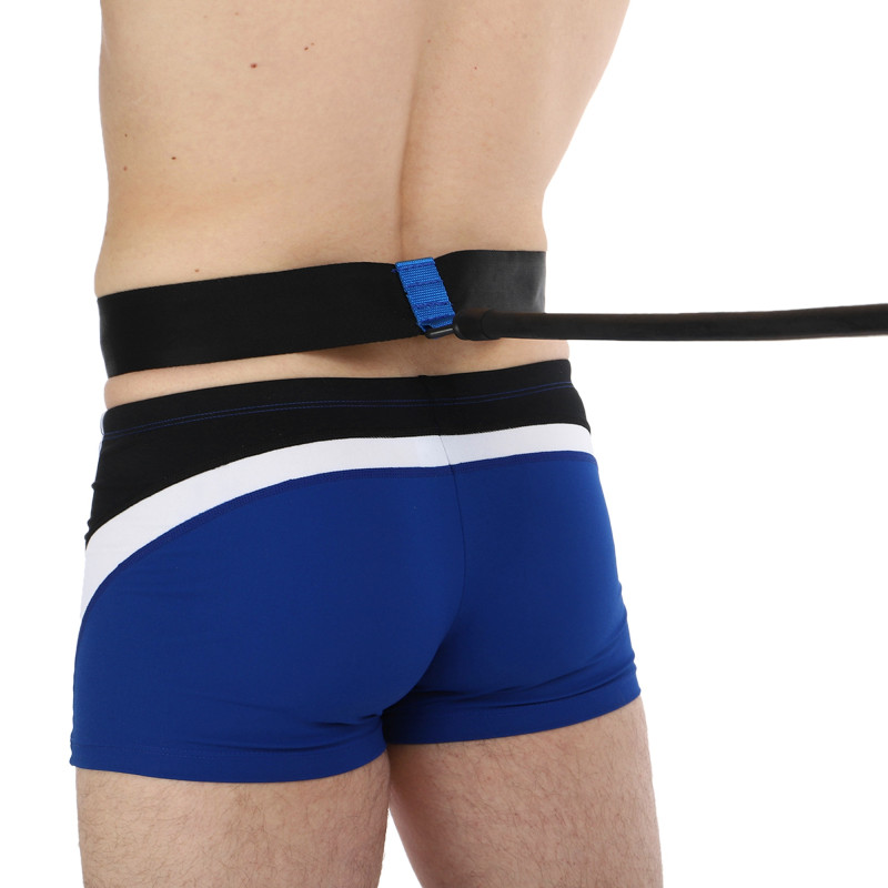 Поясний тренажер парний для плавання MadWave BELT TRAINER TWO SIDE M077106 довжина 2,4м чорний