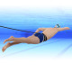Поясний тренажер парний для плавання MadWave BELT TRAINER TWO SIDE M077106 довжина 2,4м чорний