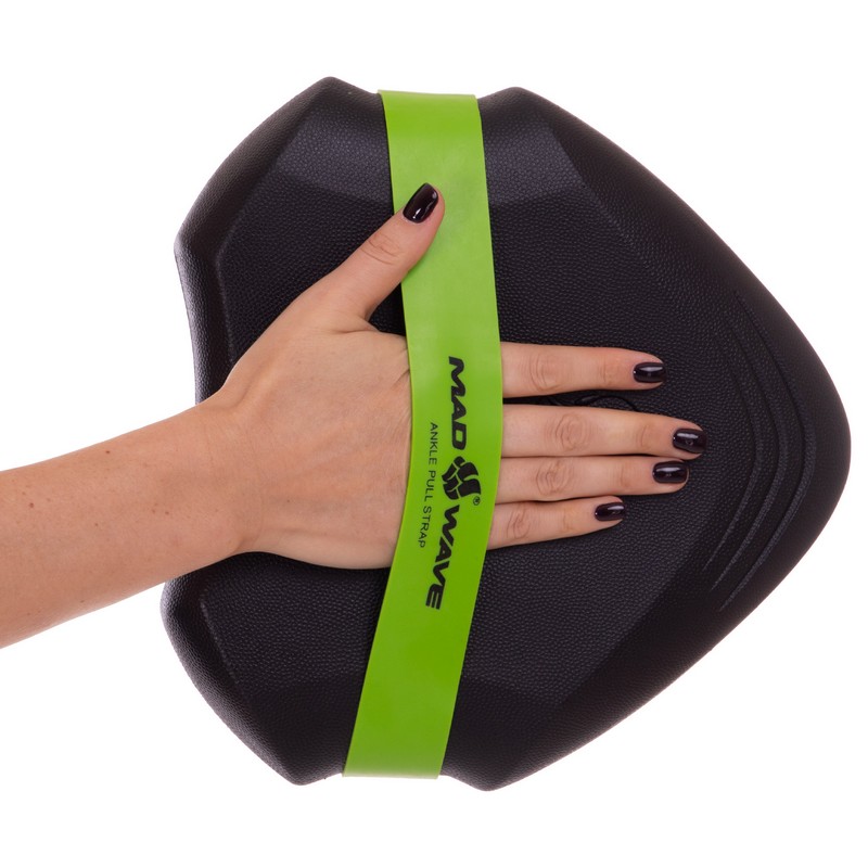 Резинка еластична, фіксатор для плавання MadWave ANKLE PULL STRAP LATEX M077603010W зелений