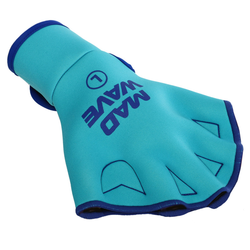 Акваперчатки для аквафітнесу Aquafitness gloves MadWave M082906 бірюзовий