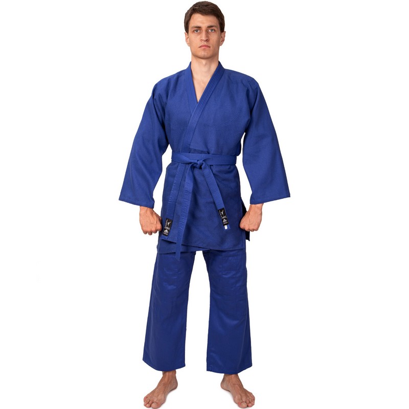 Кімоно для дзюдо куртка штани та пояс MATSA MA-0015 120-190см синій