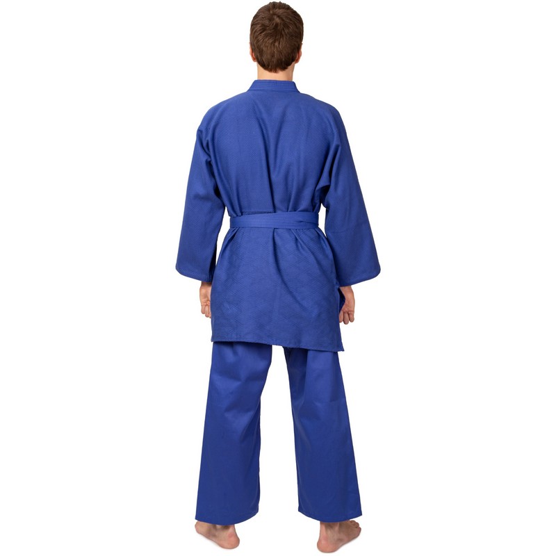 Кімоно для дзюдо куртка штани та пояс MATSA MA-0015 120-190см синій