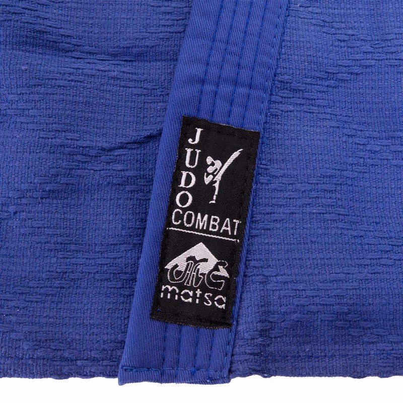 Кімоно для дзюдо куртка штани та пояс MATSA MA-0015 120-190см синій