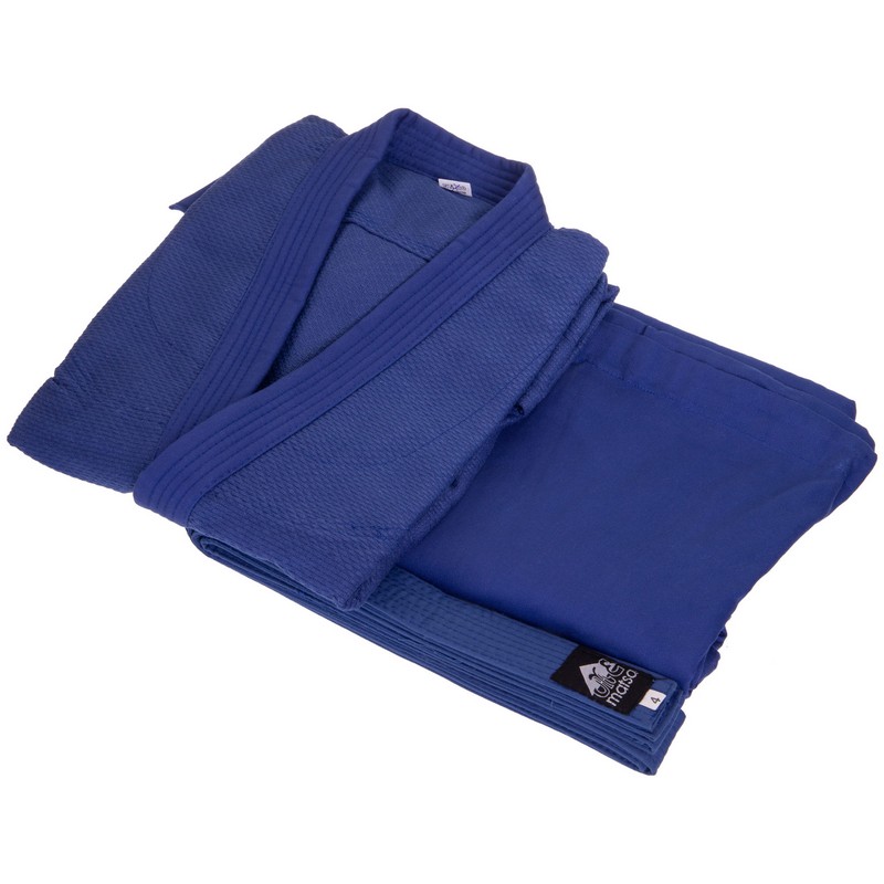 Кімоно для дзюдо куртка штани та пояс MATSA MA-0015 120-190см синій