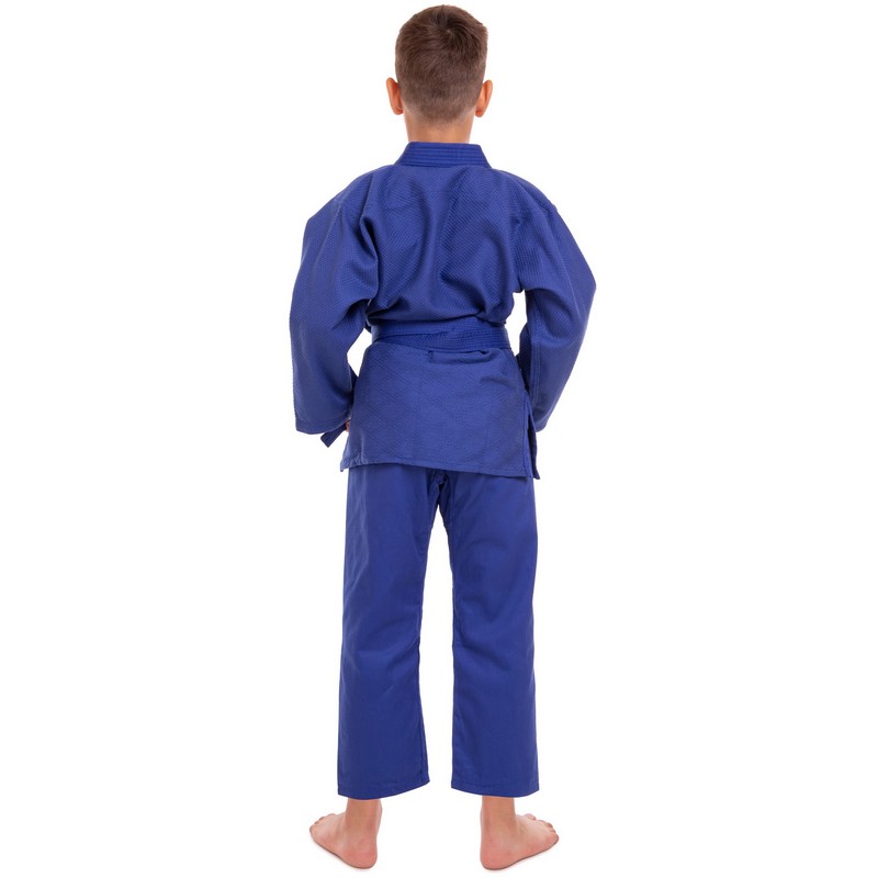 Кімоно для дзюдо куртка штани та пояс MATSA MA-0015 120-190см синій