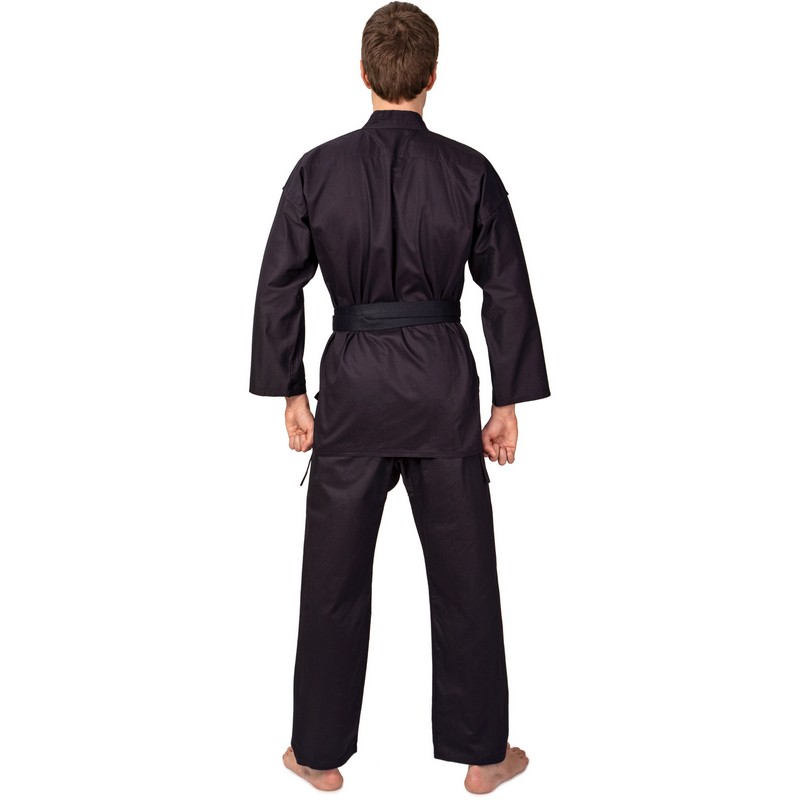 Кімоно для карате куртка штани та пояс MATSA MA-0017 130-200см чорний