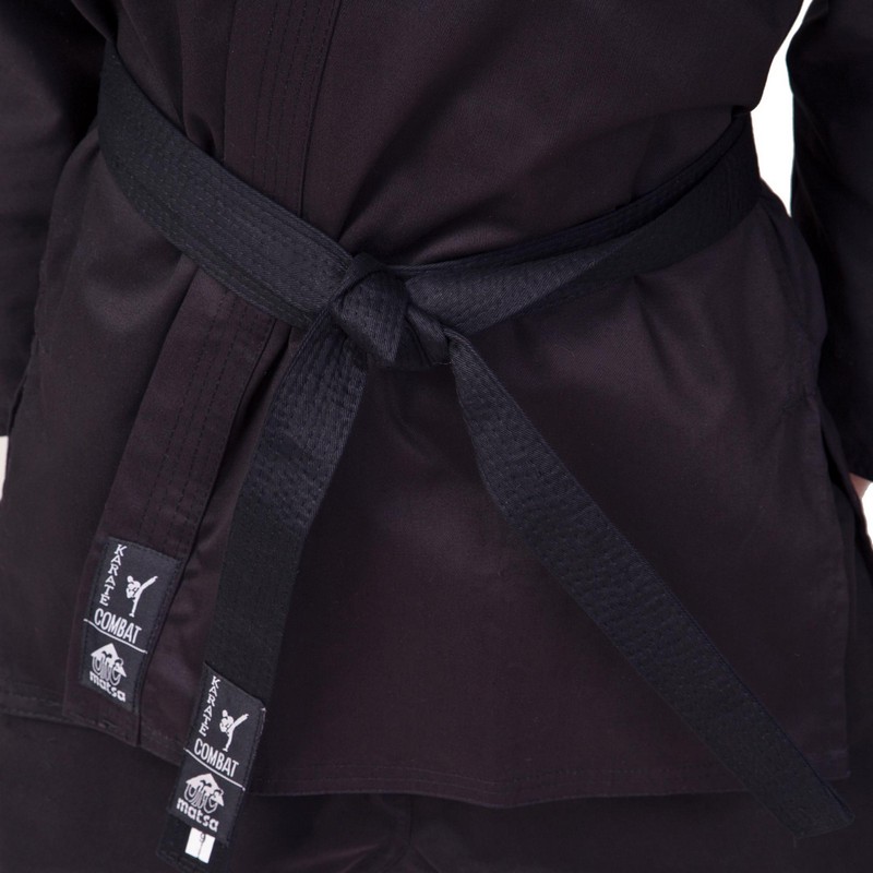 Кімоно для карате куртка штани та пояс MATSA MA-0017 130-200см чорний