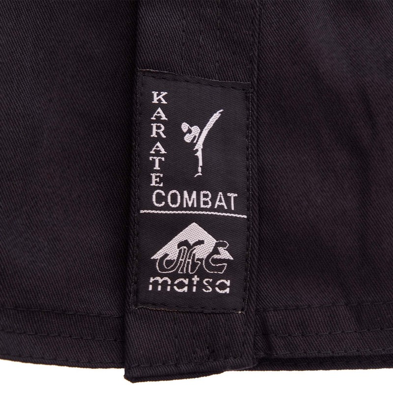 Кімоно для карате куртка штани та пояс MATSA MA-0017 130-200см чорний