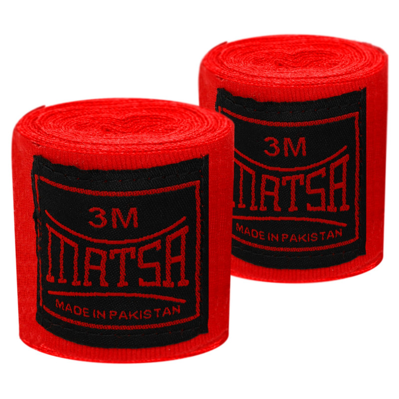 Бинти боксерські бавовна з еластаном 2штуки MATSA MA-0031-3 3м кольори в асортименті