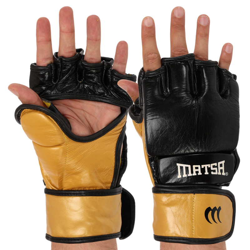 Рукавиці для змішаних єдиноборств MMA MATSA ME-2010 M-XL кольори в асортименті