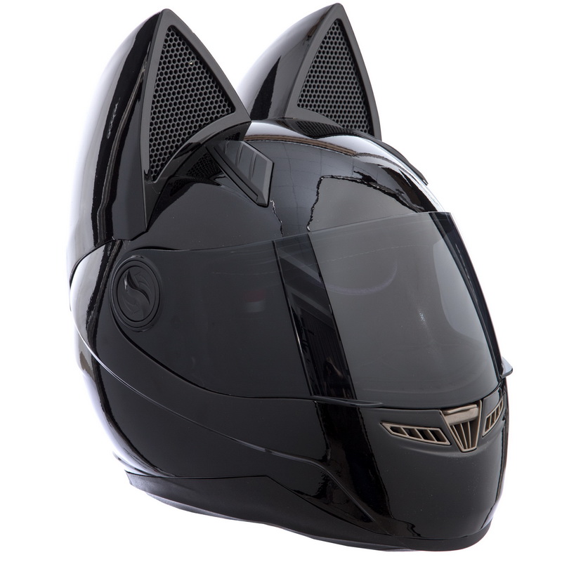Мотошолом інтеграл (full face) Мото Кото з вушками NITRINOS NEKO MS-1650 M-XL кольори в асортименті