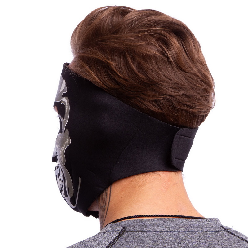 Маска лицьова вітрозахисна SP-Sport MS-4344-1 Chrome Skull чорний