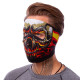 Маска лицьова вітрозахисна креативна термонавушники SP-Sport MS-4344-3 Red Evil Skull чорний