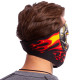 Маска лицьова вітрозахисна креативна термонавушники SP-Sport MS-4344-3 Red Evil Skull чорний