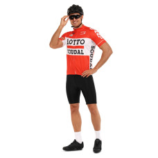 Велоформа літня джерсі та шорти SPOINT LOTTO MS-6818-R M-3XL червоний-чорний