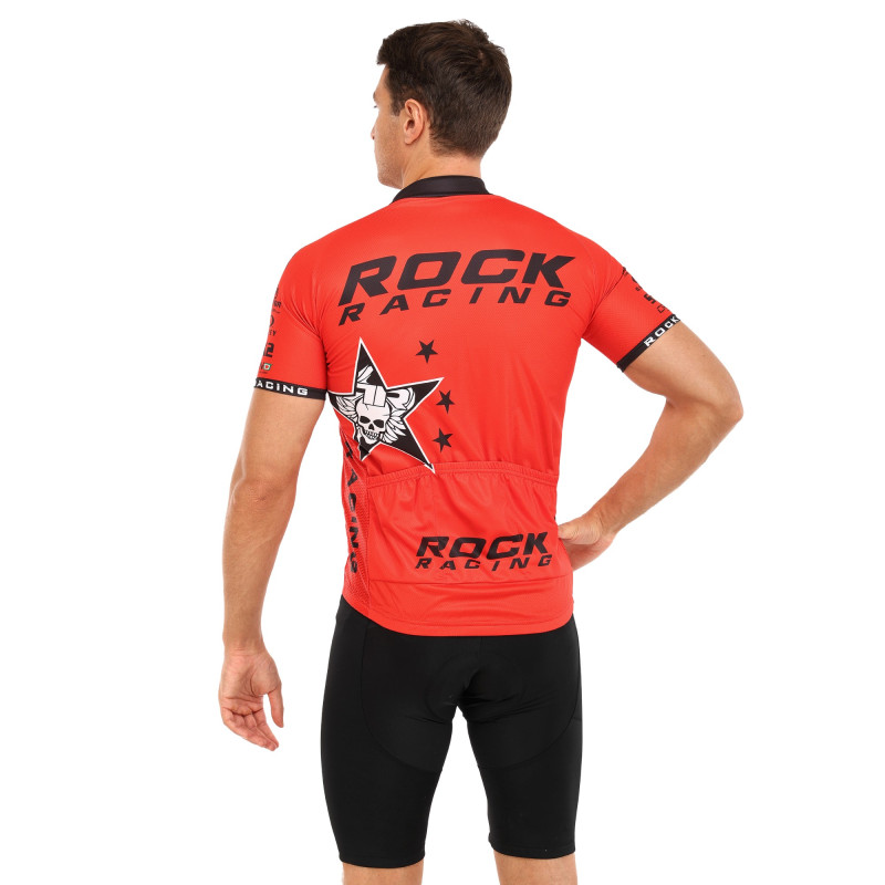 Велоформа літня джерсі та шорти SPOINT ROCK RACING MS-6819-R M-3XL червоний-чорний