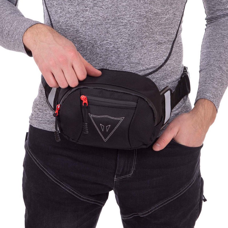 Сумка на пояс через плече бананка DAINESE MS-7002 чорний