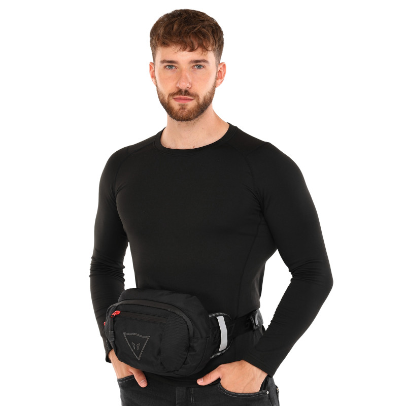 Сумка на пояс через плече бананка DAINESE MT-2713 5л 29х8х19см чорний