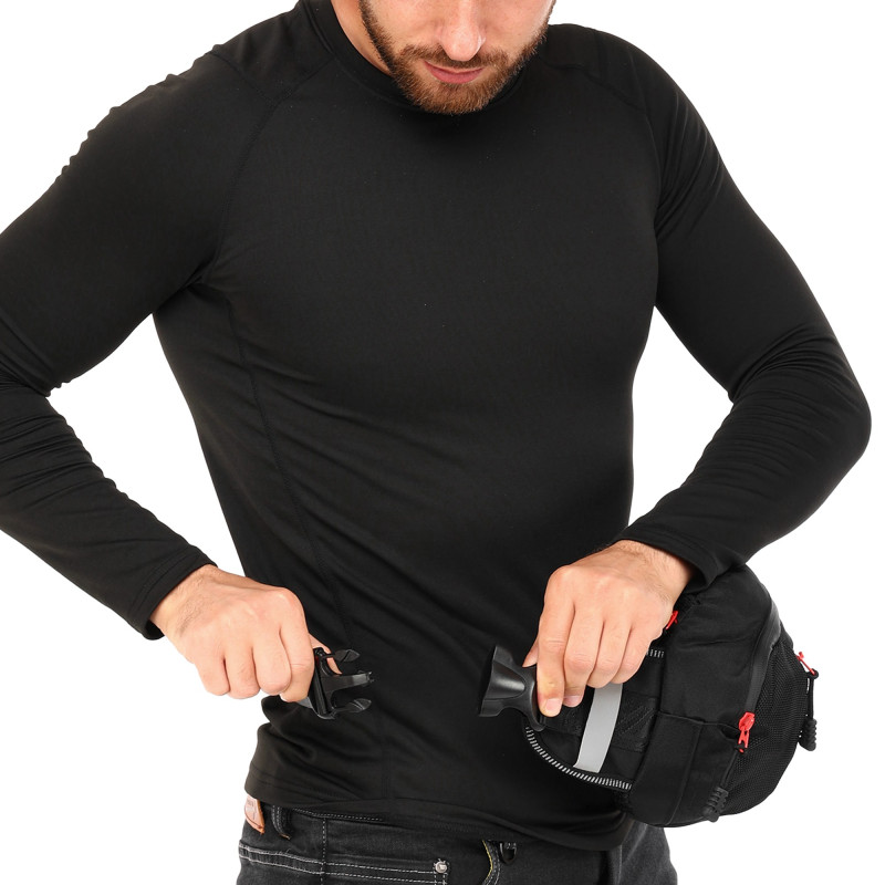 Сумка на пояс через плече бананка DAINESE MT-2713 5л 29х8х19см чорний