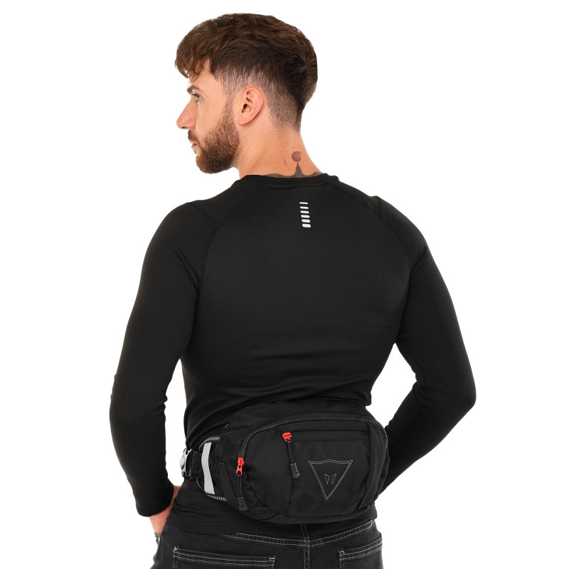 Сумка на пояс через плече бананка DAINESE MT-2713 5л 29х8х19см чорний