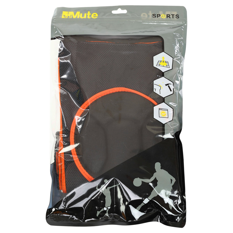 Наколінники спортивні MUTE MT-302-2 M 2шт чорний-помаранчевий