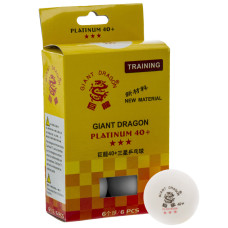 Набір м'ячів для настільного тенісу GIANT DRAGON PLATINUM 40+ 3star MT-6560 6шт кольори в асортименті