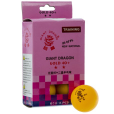 Набір м'ячів для настільного тенісу GIANT DRAGON GOLD 40+ 2star MT-6561 6шт кольори в асортименті