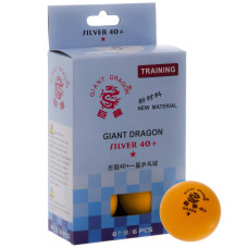 Набір м'ячів для настільного тенісу GIANT DRAGON SILVER 40+ MT-6562 6шт кольори в асортименті